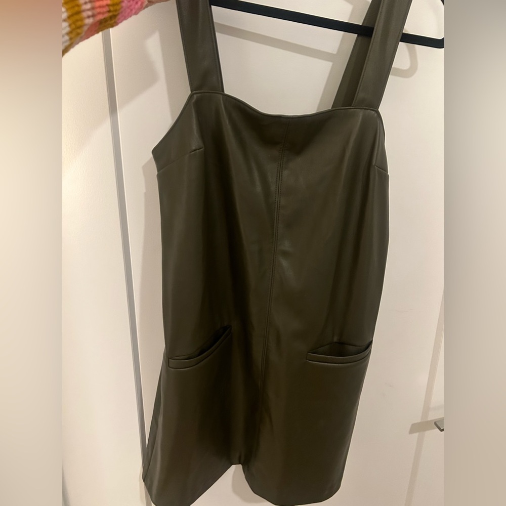 Abercrombie Green Leather Dress (NWOT)